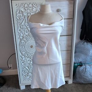 Elegant White Slip Dress Satin Bridal